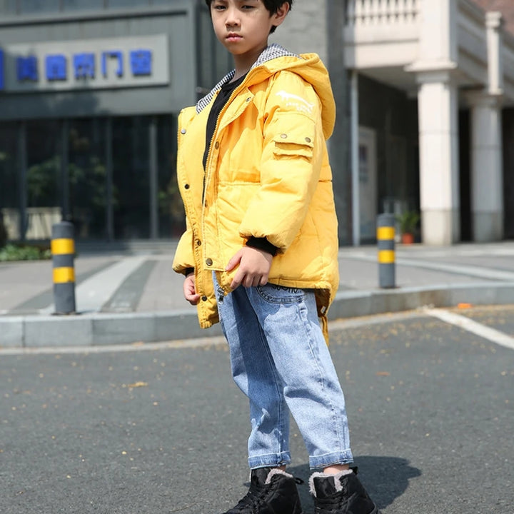 Waterproof Winter Children Snow Boots Warm Outdoor Shoes Boy Girl Short Boots Fashion Comfortable Non-Slip Sneakers Kids Boots