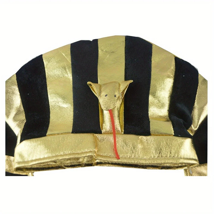 Halloween Party Hats: Egyptian Golden Pharaoh Hats Cosplay Snake - Head Hats