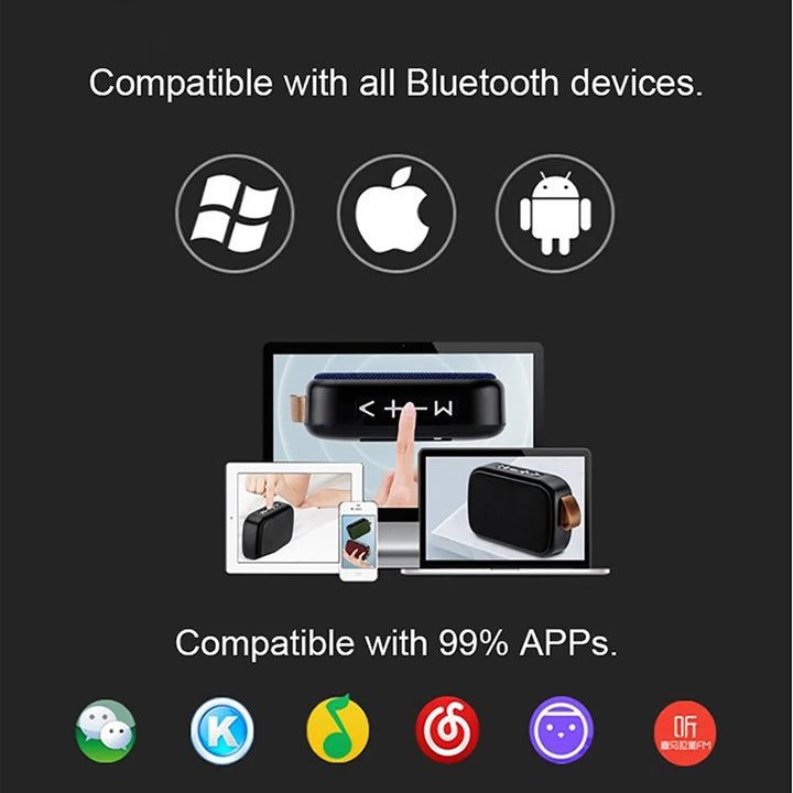 Portable Speakers Outdoor Bluetooth 5.0 Mini Oxford Loudspeaker Wireless Column 3D Stereo Music Player Surround Hifi sound Box