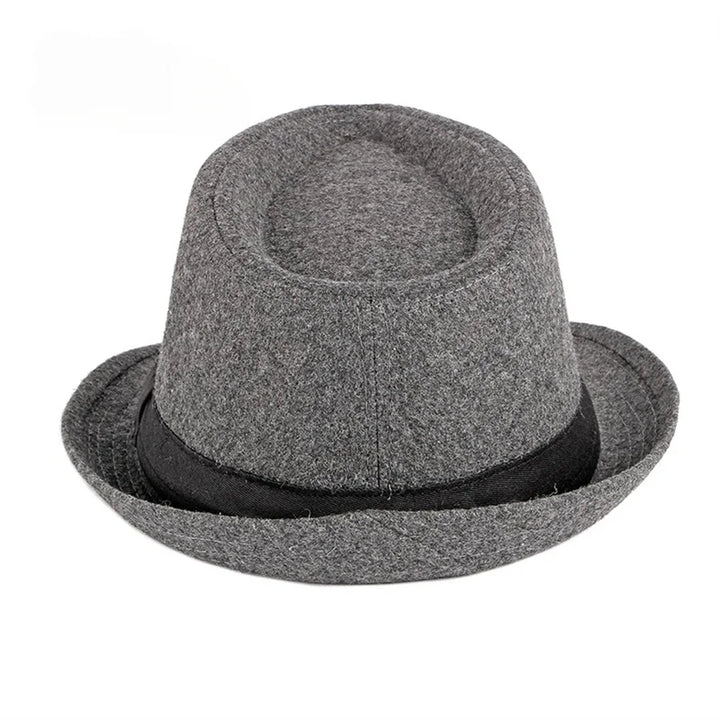 Unisex British Felt Jazz Hats For Middle Aged Men Bucket Hat Wool Fedoras Hat Autumn Winter Gentlemen Wedding Party Magic Caps