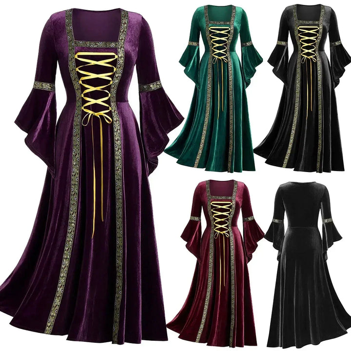 Women’s Gothic Vampire & Witch Dress – Long Sleeve
Own the night this Halloween!
Vintage-inspired long sleeve dress perfect for witches, vampires, and gothic queens.
🖤 Includes: Long sleeve dress
🎃 Perfect for Halloween parties