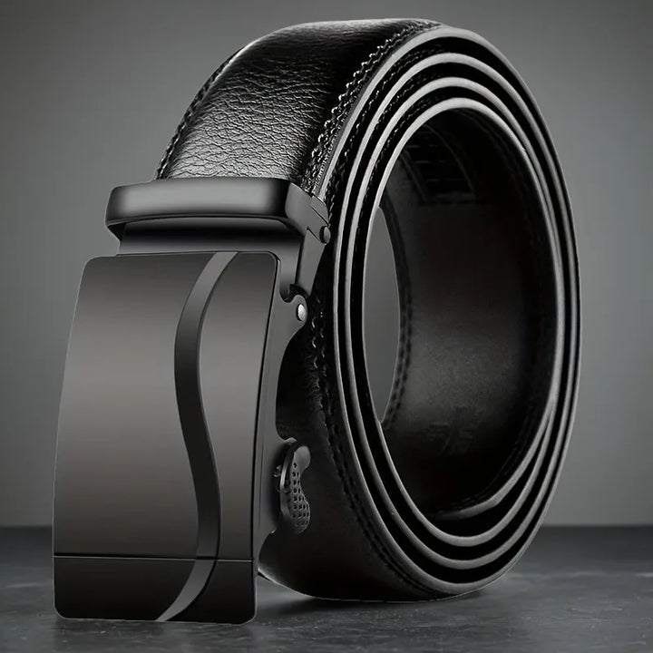 Men Belts Automatic Buckle Belt PU Leather High Quality For Men Leather Strap Casual For Jeans