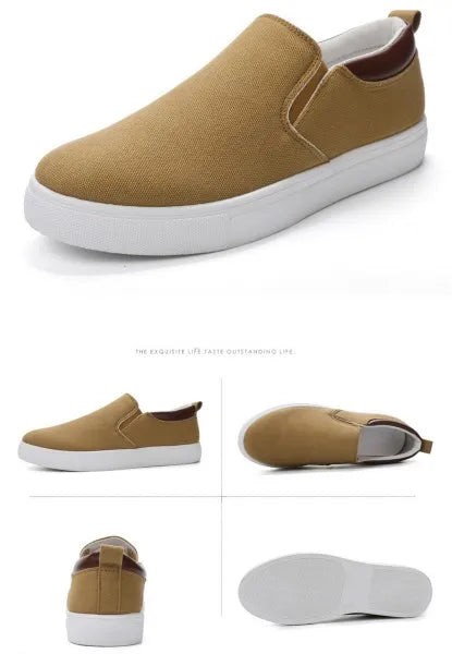 New Casual  Sneaker Canvas Boys Fashion Slip-on Vulcanized Flat