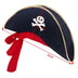 Black Pirate Hat Pirate Captain Cosplay Costume Props Print Skull Cap Dress Up Halloween Masquerade Party Decoration Kids Hat