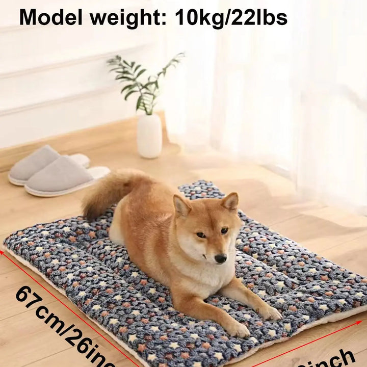 Flannel Pet Mat Dog Bed Cat Bed Thicken Sleeping Mat Dog Blanket Mat For Puppy Kitten Pet Dog Bed for Small Large Dogs Pet Rug