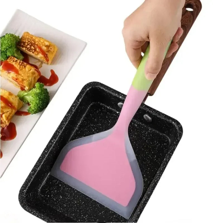 1 Piece Random Color Silicone Kitchen Utensil Cooking Utensil Spatula Beef Meat Egg Kitchen Scraper Pizza Cooking Spatula