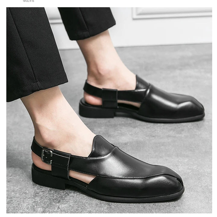 Men Minimalist Slingback Dress Shoes Business Office Dress Shoes