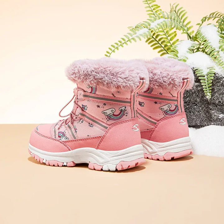 Children Casual Shoes Kids Outdoor Footwear Padded Boot Waterproof Girls & Boys Non-slip Paw Warm Fur Snow Boots Winter Sneakers