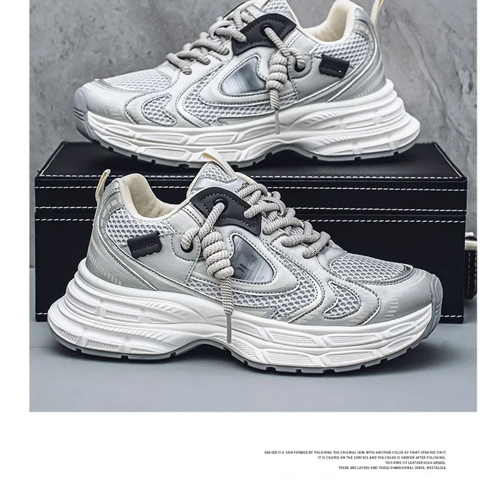 Shoes for Men 2025 New Trendy Fashion Versatile Breathable Thick Bottom Comfortable Sports and Leisure Low Top Sneakers Men