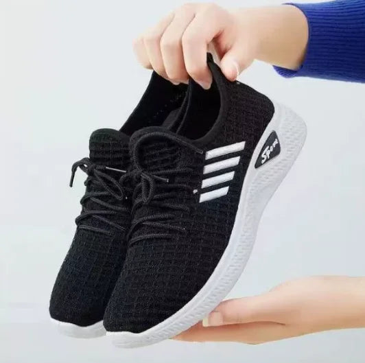 Women's light running shoes,Adult sneakers,  net shoes, comfortable soft soled sneakers, women's breathable casual single shoes