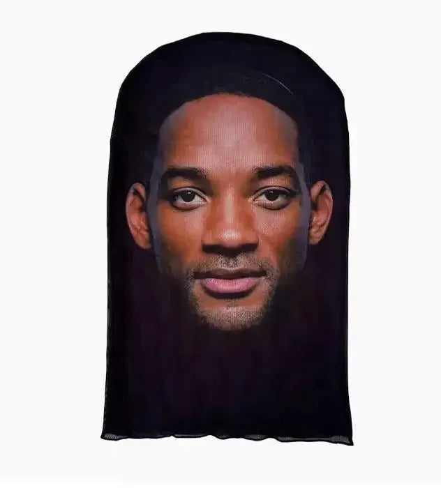 Cosplay Headwear Hip Hop Fashion Hood Hat Headgear New 3D Printed Kanye Mask Elastic Mesh Halloween Decor Full Face Mask Unisex