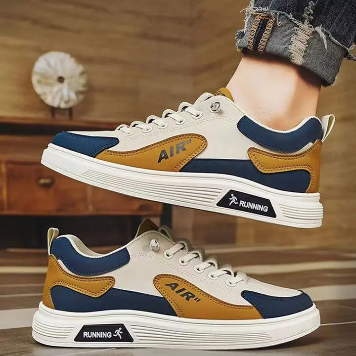 2025 new men's shoes with low top leather, fashionable and trendy running and sports, one foot men's casual shoes, trendy shoes