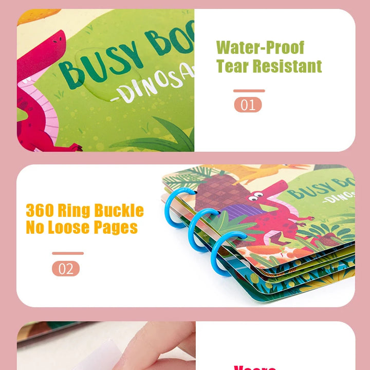 Montessori Busy Book for Kids Sticker Quiet Book Baby Early Educational Toy toddlers Matching Puzzles Game Learning Toys Gifts