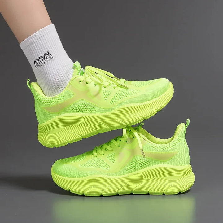 Sports Sneakers for Women Versatile Thick Soled Casual Breathable Running Shoes Soft Sole Slip-Resistant for Everyday Use