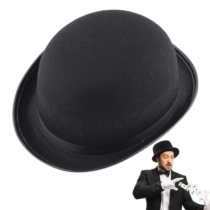 Halloween Men Women Magician Hats C ap Gentleman Jazz Hat Top Hat Black Party Bowler Hat Coachman Hat Classic Derby Hat Cosplay