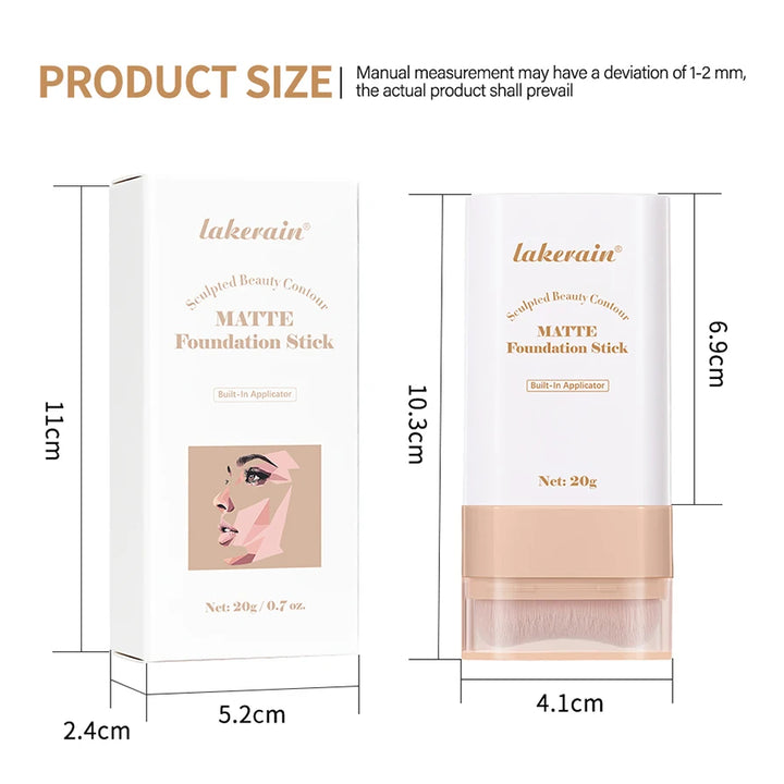 Stick Foundation Balm Serum Boosted Skin Tint Foundation Stick Smooth Plumper Hight Coverage Travel Bronze Foundation Stick Make