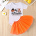Baby Girls Halloween Outfits My 1st Halloween Romper+ Tutu Dress 2Pcs Outfit Set Costume Newborn Halloween Outfit