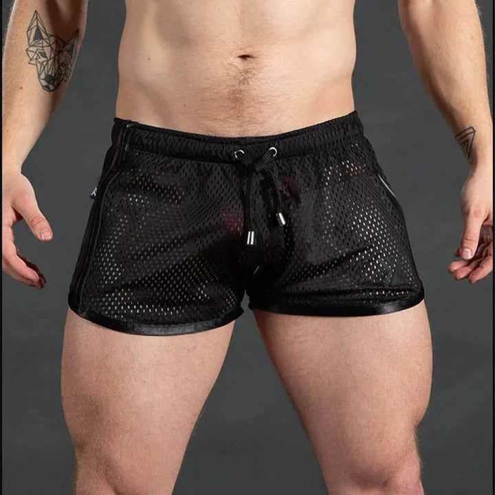 Men Shorts Sport Cool Running Shorts Quick Dry Grid summer Workout Short Pants Breathable Men Fashion Training Swim Beach Shorts