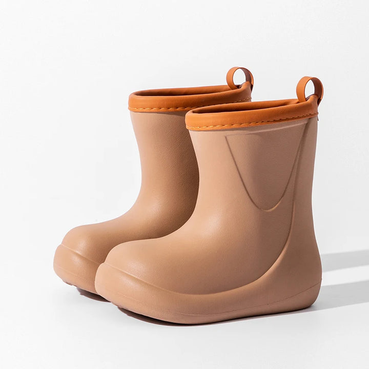 Korean INS Children's Rain Boots Bear Baby Anti-slip Waterproof Light Weight Unisex Kids Shoes Soft Sole Easy to Wear And off