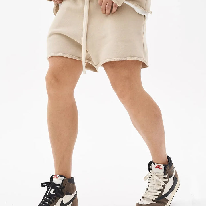 Men Shorts Casual Short Pants Ripped Cotton Gym Shorts Men Jogger Workout