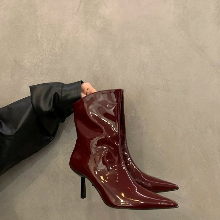 New Women High Heels Ankle Boots Sexy Pointed Toe Shoes 2024 Winter Fashion Chelsea Boots Women Shoes Pumps Casual Mujer Botas