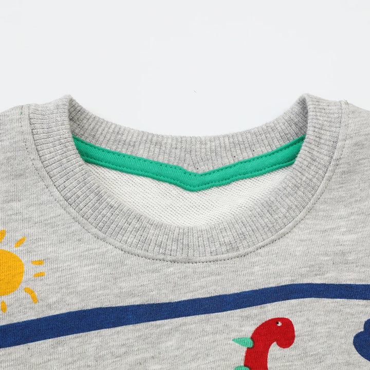 Little Maven Top Clothes for Children Kids Clothes Boys Children's Clothing Hoodies Cartoon Dinosaurs Sweatshirts Cotton Autumn