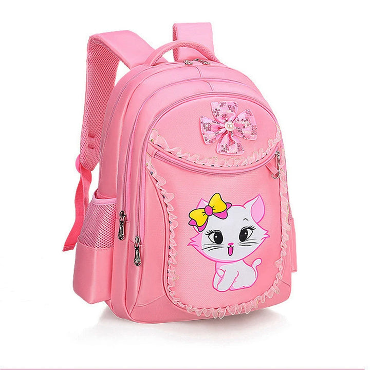 3PCS Kid Backpack For Girls Cartoon Cat Bowknot Children Lovely Bookbag with Lunch Box Schoolbag Gift Girl Backpack Waterproof