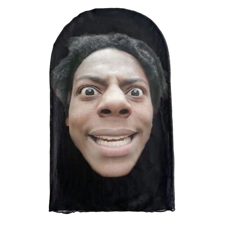 Halloween Cosplay Headwear Fashion Hip Hop Hood Hat Headgear 3D Full Face Mask Elastic Mesh Celebrity Face Mask for Party