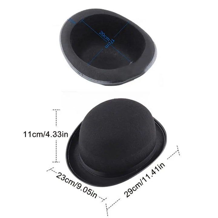 Halloween Men Women Magician Hats C ap Gentleman Jazz Hat Top Hat Black Party Bowler Hat Coachman Hat Classic Derby Hat Cosplay