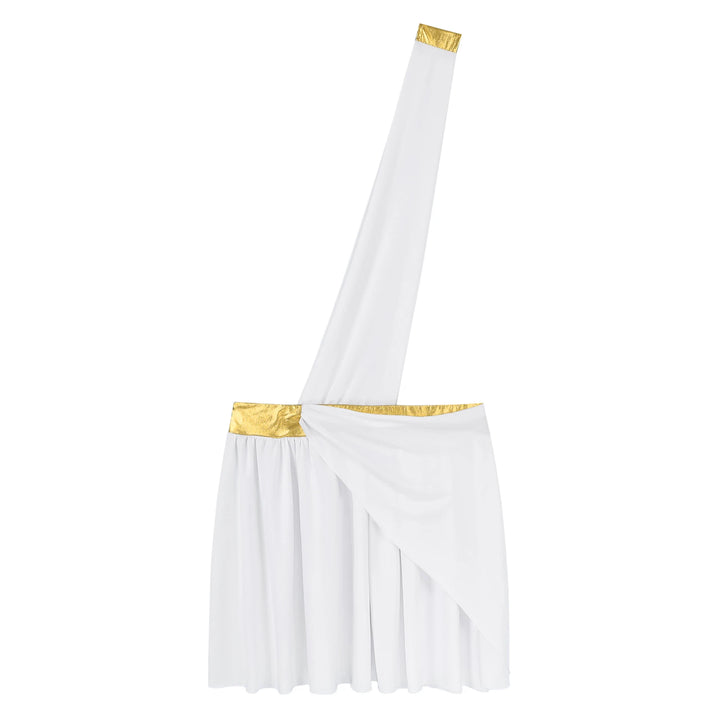 Halloween Ancient Greek Warrior Cosplay Costume Mens One Shoulder Strap Contrast Color Ruffle Skirt Carnival Theme Party Wear