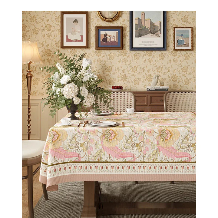 Table Cloth Waterproof Light Luxury Dining Table Tablecloth Rectangular Household Tea Table Cloth American Style Countryside