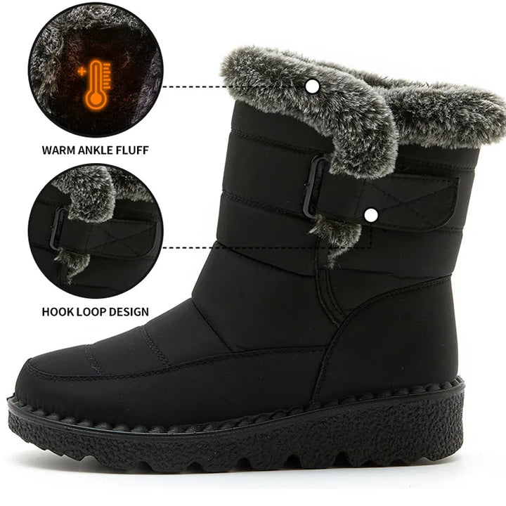 Women's Boots Trend Winter Shoes For Woman Winter Boots Ankle Low Heels Botas Mujer Waterproof Snow Boots With Fur Shoes