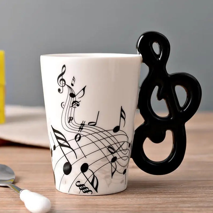 Dropshipping Ceramic Mugs Guitar Mug Musical Instrument Musical Note Shapes Coffee Mugs Milk Tea Cups Drinkwars for Kitchen Tool