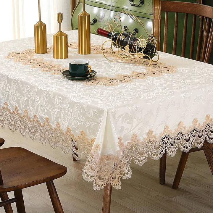 Elegance for Every Occasion
This white floral lace embroidered tablecloth adds a touch of sophistication to any setting. Waterproof, versatile, and perfect for dining tables, weddings, or home décor. ✨🍽️