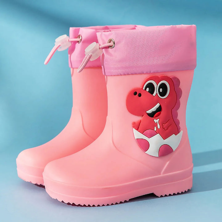Kids Girl Boy Rain Boots Waterproof Toddler Rainboots Children's Shoes Rubber Boots Kids Baby Cartoon Dinosaur Water Shoes Boots