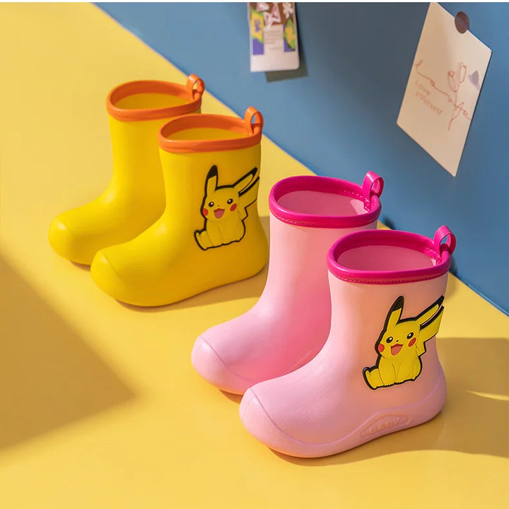 Pokemon Pikachu Pink Rubber Boots for Kids Waterproof Shoes Infant Rain Boots Girls Child Rain Boot Kid Baby Kids' Rainboots Boy