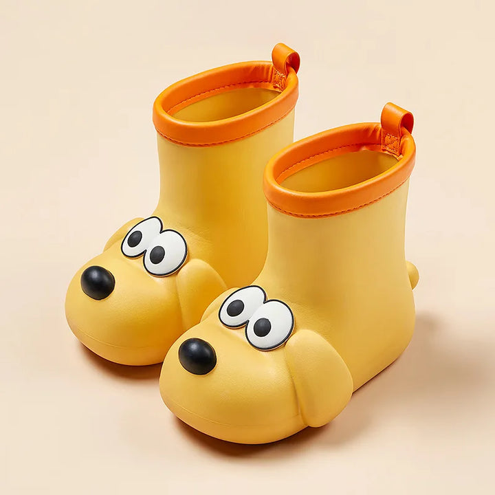 Children's Rain Boots Anti Slip Waterproof Children's Rain Shoes Kids' Baby Boy Girls' Water Shoes Middle Tube