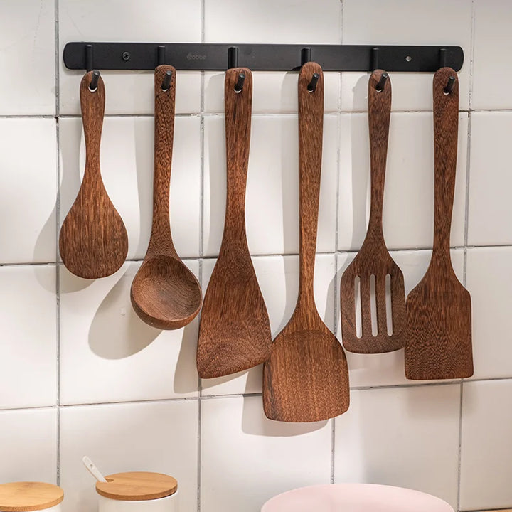Kitchen Utensils Set Non-Stick  Cookware for Kitchen Wooden Handle Soup spoon spatula Rice spoon shovel Kitchen Accessories
