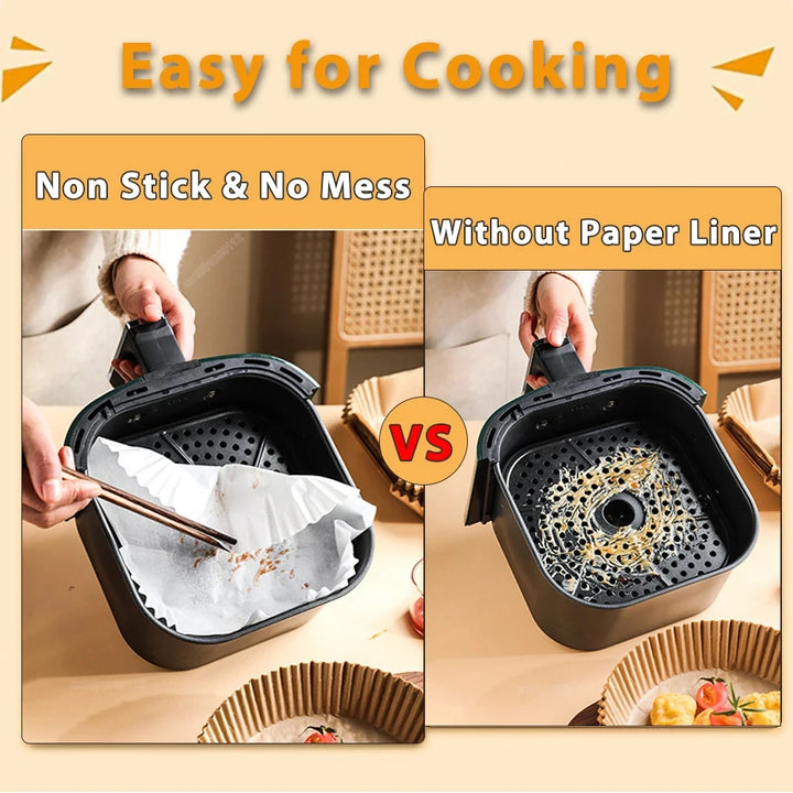 🍽️ Mess-Free Air Frying Made Easy!
🔥 50/100pcs Non-Stick Air Fryer Liners – Keep your basket clean, no scrubbing needed!
✅ Heat-resistant, grease-proof & food-safe
🧁 Perfect for baking, roasting & more
Fits most round air fryers – just use & toss!