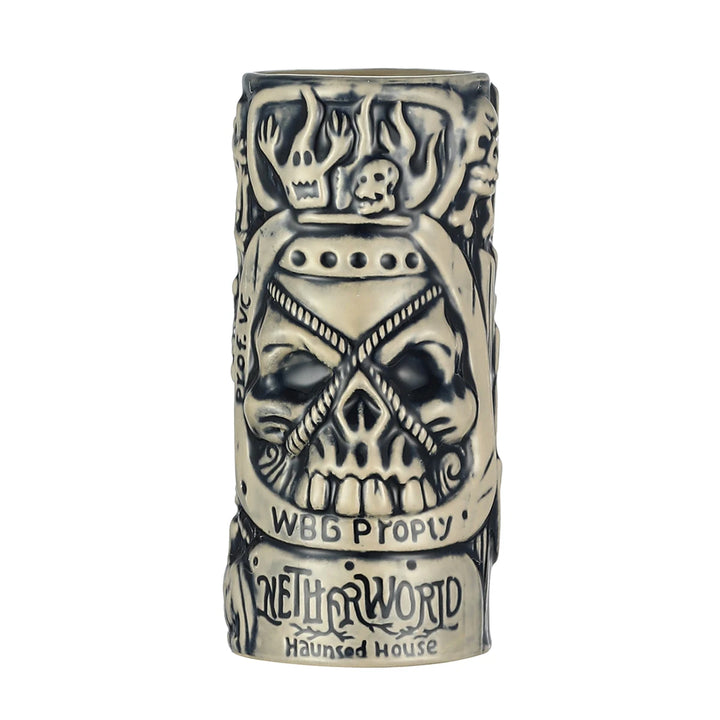 Tiki Mugs Ceramic Hawaiian Luau Party Mugs Drinkware, Cute Exotic Cocktail Glasses, Tiki Bar