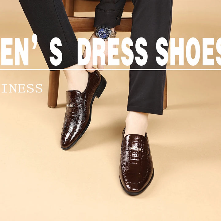 Men's Slip-On Dress Shoes Business Casual Comfortable Classical Dress Shoes for Men ﻿