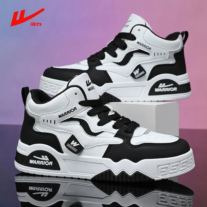 New Four Seasons Men's Sneakers Men's Comfortable Platform Shoes  Trend Lace-up Vulcanized Shoes White Casual Sneakers 5
