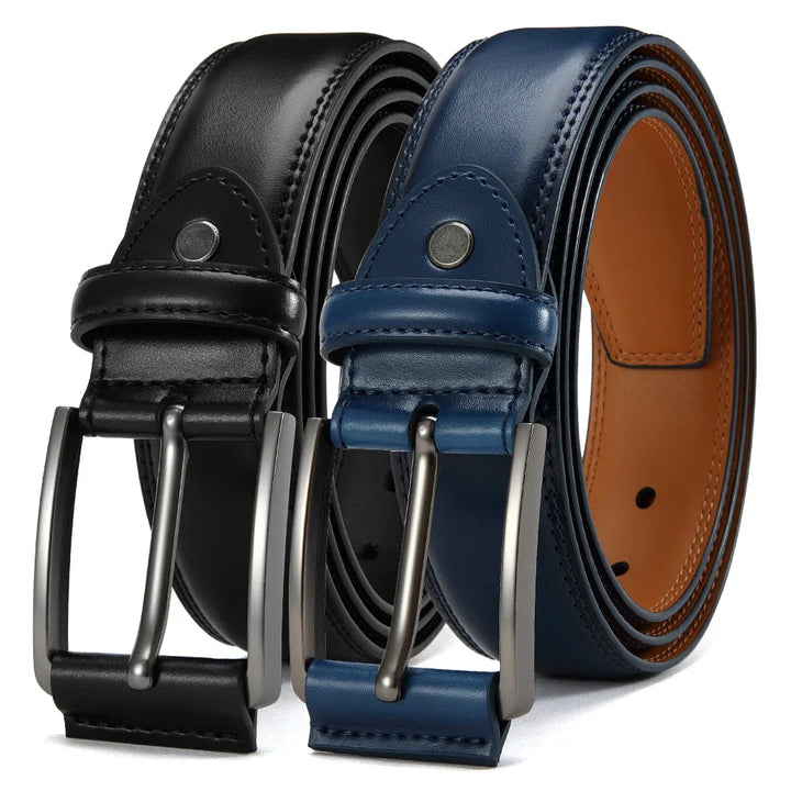 Men Belts High Quality Genuine Leather LONG Large Pin Buckle Metal Automatic Buckle Male Belts Strap Male