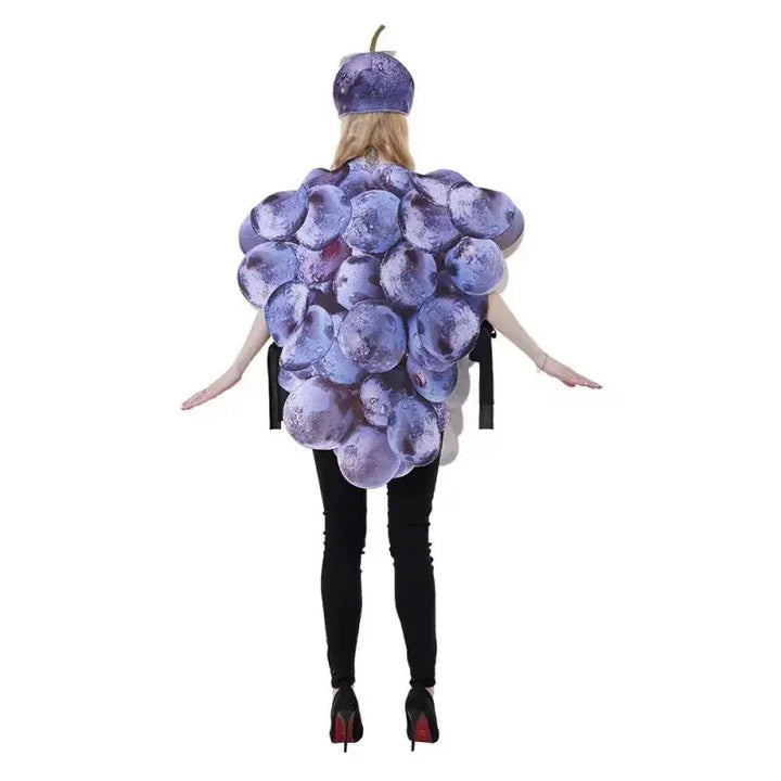 Halloween Grape Costume Fruit Party Clothing For Adult