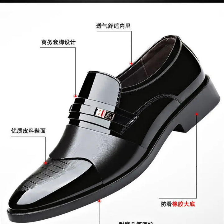Luxury Men's Dress Shoes Elegant Mens Wedding Party High Quality Dress Shoes Social Man Dress Shoes Round Toe Office Men Loafers