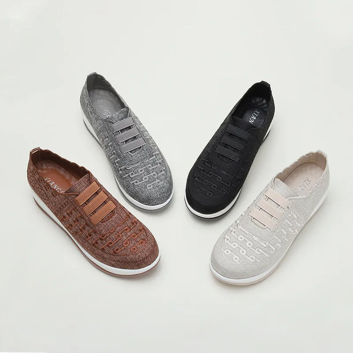 Women's Swing Sneakers Platform Wedge Slip on Casual Sports Shoes for Woman Breathable Slimming Fitness Rocking Shoes Thick Sole