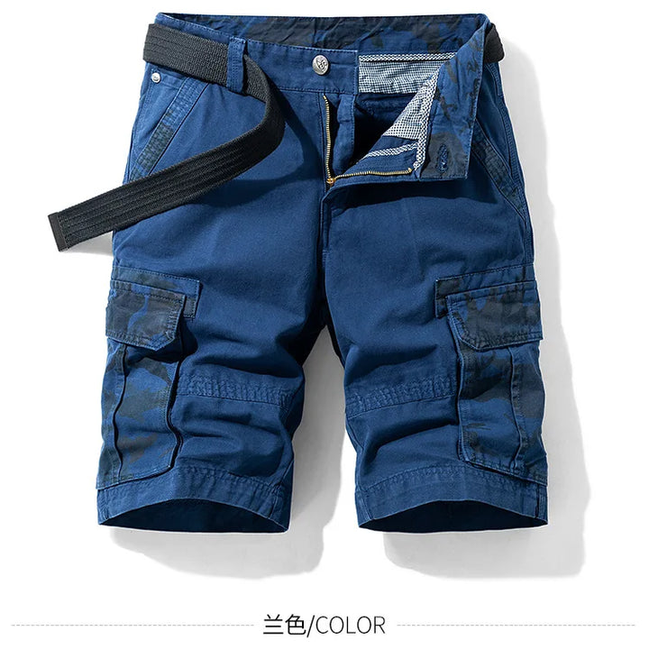 Summer Fashion Tooling Shorts for Men Casual Loose Cargo Shorts Outdoor Sport Pants Men Versatile Straight Cotton Short Trousers