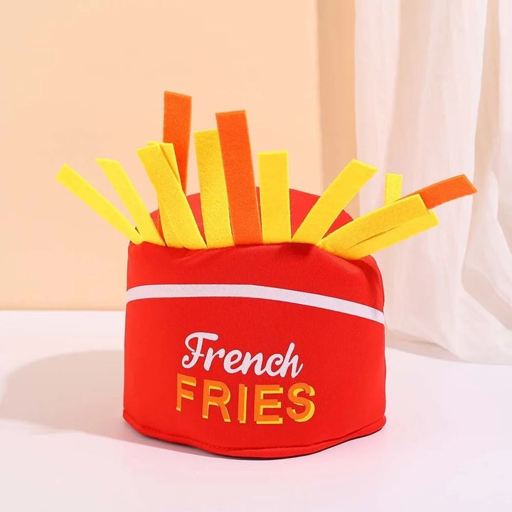 New Year Halloween French Fries Hat Cloth Personalized Taco Hair Hoop Yellow Head Accessories Creative Pizza Hat Headwear