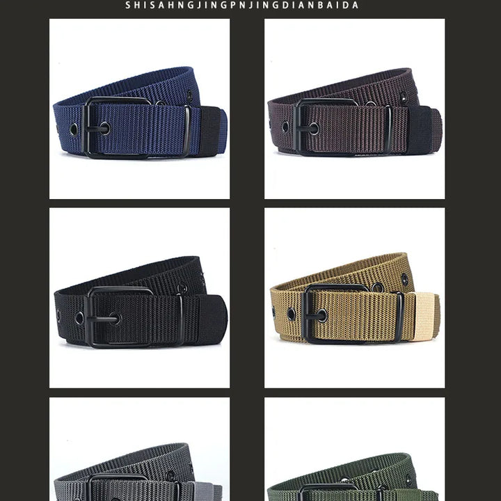 Men Belts Canvas Nylon Webbing Tactical Belt Fashion Casual Designer Unisex Belts High Quality Sports Strap HB061