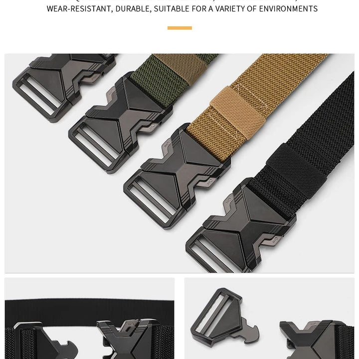 New Quick Release Pluggable Buckle Sports Belt Breathable Men Belts For Men Pants Belt